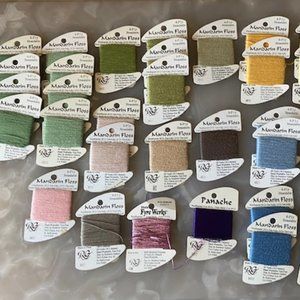 36 Cross Stitch/Needlepoint Mandarin Floss Cards